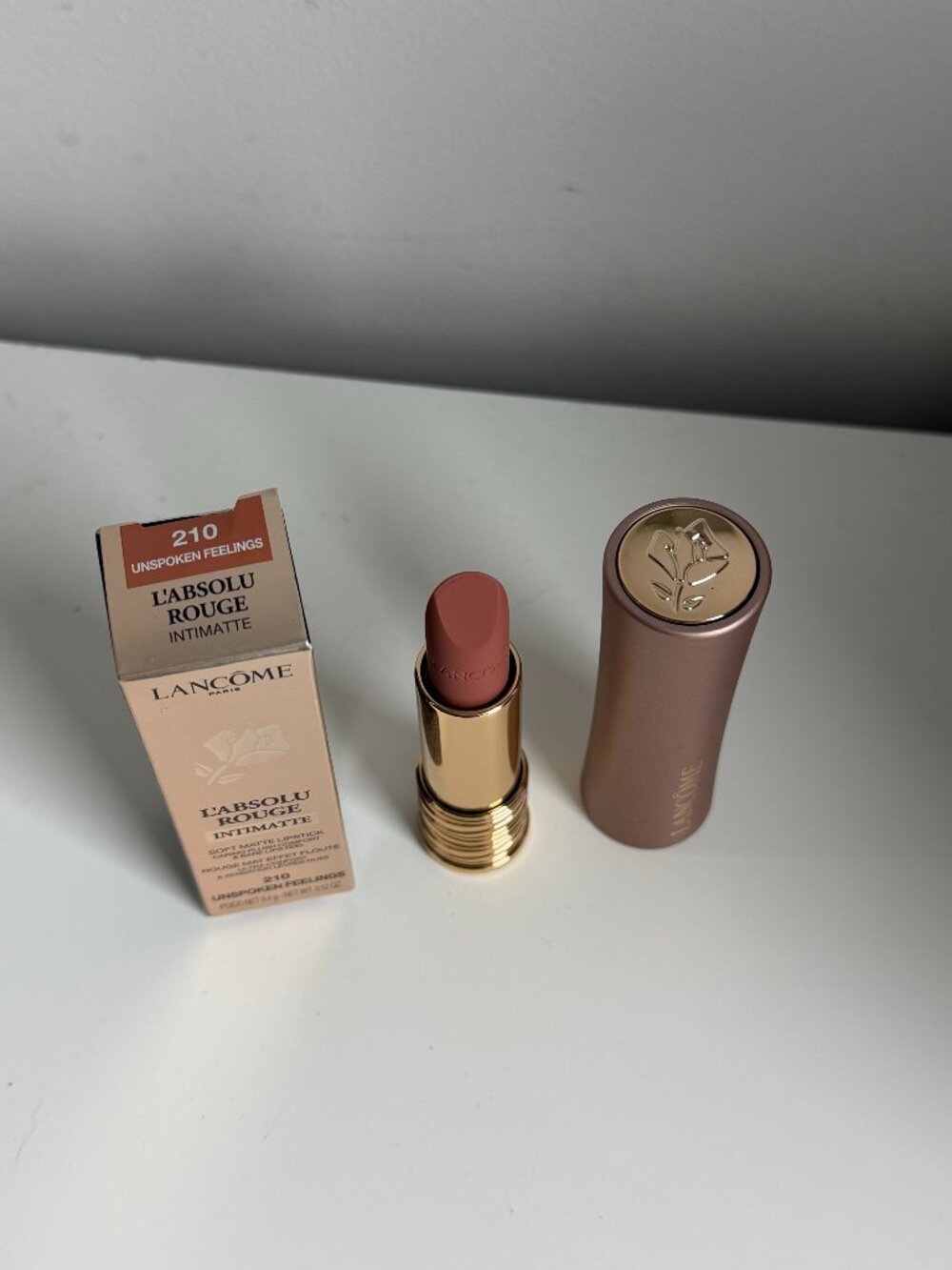 NWT Lancome L'Absolu Rouge Intimatte Lipstick 210 Unspoken Feelings